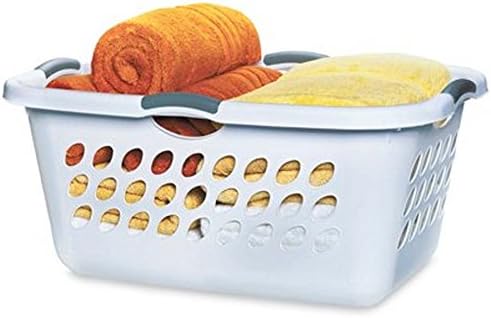 Sterilite Ultra Laundry Basket - Durable White Design with Comfortable Titanium Handles