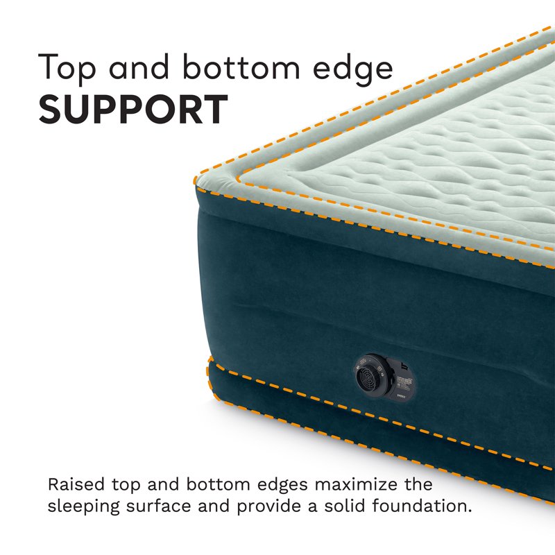 Intex 24-Inch Full Dream Lux Pillow Top Airbed Mattress with Built-In Pump