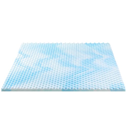ZINUS 1.5 Inch Swirl Gel Cooling Memory Foam Mattress Topper, Smaller, More Convenient WonderBox Packaging, Cooling, Airflow Design, CertiPUR-US Certified, King