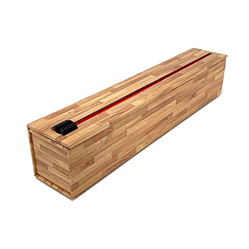 ChicWrap Butcher Block Parchment Paper Dispenser - Includes 15"x 164' (205 Sq.Ft) Roll Unbleached Baking, Cooking & Culinary Paper - Reusable Dispenser w/Slide Cutter - Kosher Certified