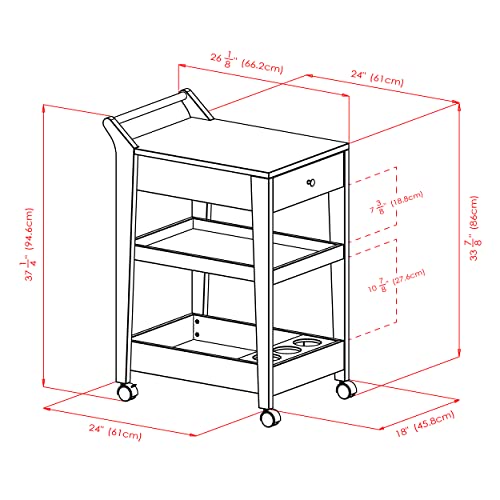 Winsome Wood Jeston Entertainment Cart, Espresso
