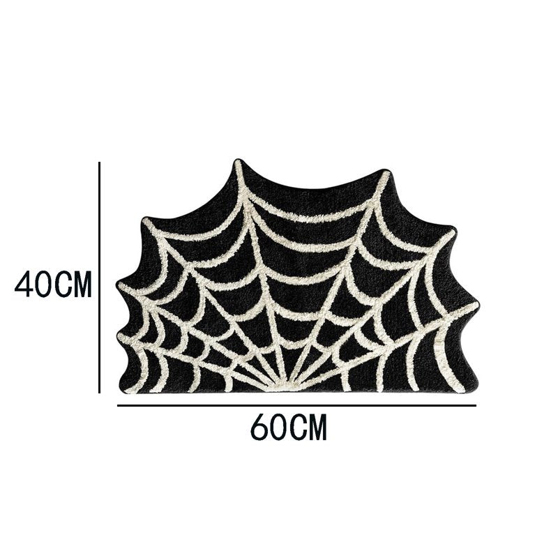 Halloween Spider Web Doormat Floor Mat Non-Slip Entrance Rug Indoor Outdoor
