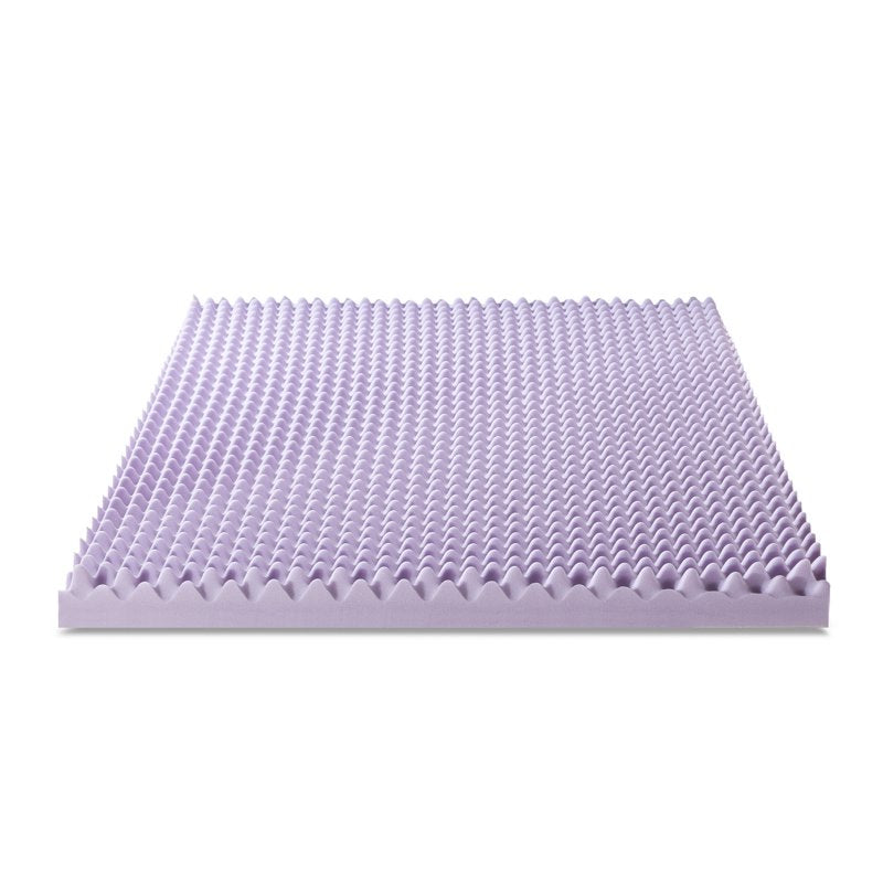 King 4-Inch Memory Foam Egg Crate Mattress Topper with Lavender Infusion