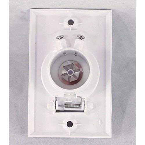 Pokin (2) Central Vacuum White Inlet Valves for Beam Central Vac - White Round Door