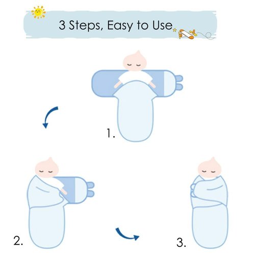 Baby Swaddle 3-Pack – Ultra Soft & Breathable 100% Cotton Newborn Swaddle Blanket, 0–6 Months Baby Sleep Sack, Ergonomic Stretch Fabric for Better Sleep