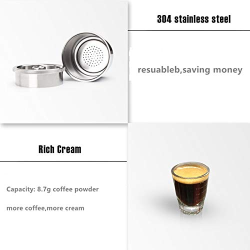 CAPSULONE refillable coffee capsule reusable filter capsule pod fit for illy X1 X7 X9 Y1 Y3 Y5 Y9 machine 2capsule+1tamper