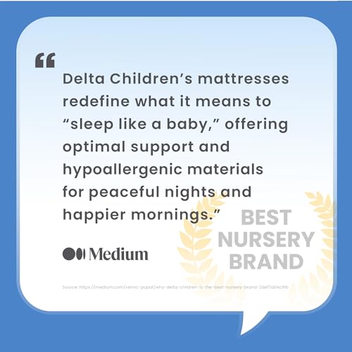 Delta Children Twinkle Stars 4" Mini Crib Mattress,Firm, Royal Blue