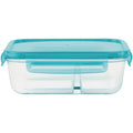 PYREX Divided Glass Storage Rectangle 4 Cup, 1 EA
