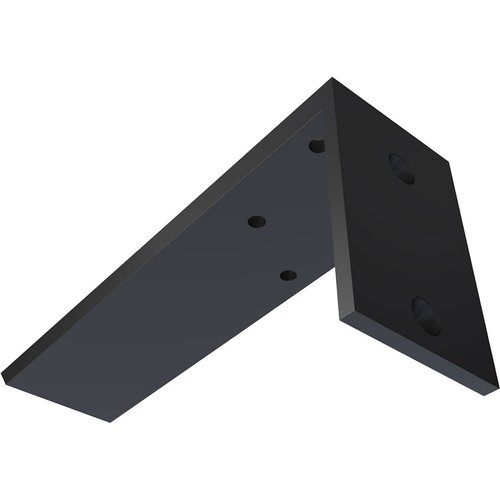 2 1/2"W x 10"D x 4"H Hidden Support Steel Heavy Duty Bracket w/Back Plate, Powder Coated Black