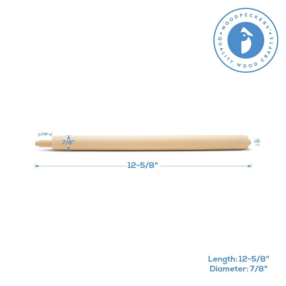 Wooden Paper Towel Holder Wall Mount Spring Rod 12-5/8-inch, Pack of 1 Under Cabinet Paper Towel Holder Wood Rod for Kitchen, by Woodpeckers
