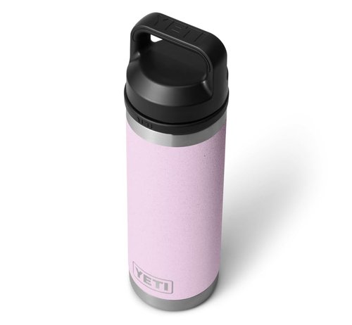YETI Rambler Bottle Chug, Vaccum Insulated Stainless Steel Bottle with Leakproof Chug Cap, Cherry Blossom, 18 oz (532 ml)