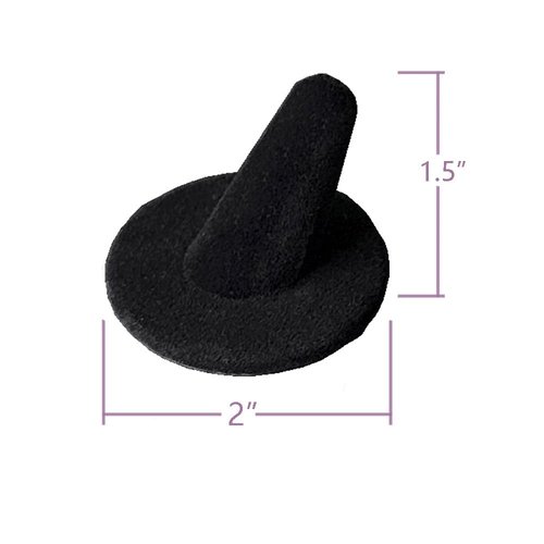 Black Velvet Ring Display Stand, 10PCS Ring Holder and Organizer, Jewelry Display Stand for Storage