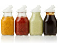 kitchentoolz 16oz Salad Dressing Shaker Bottle – Glass Bottle Salad Dressing Dispenser Container with Tamper-Proof Lid – 4 Pack