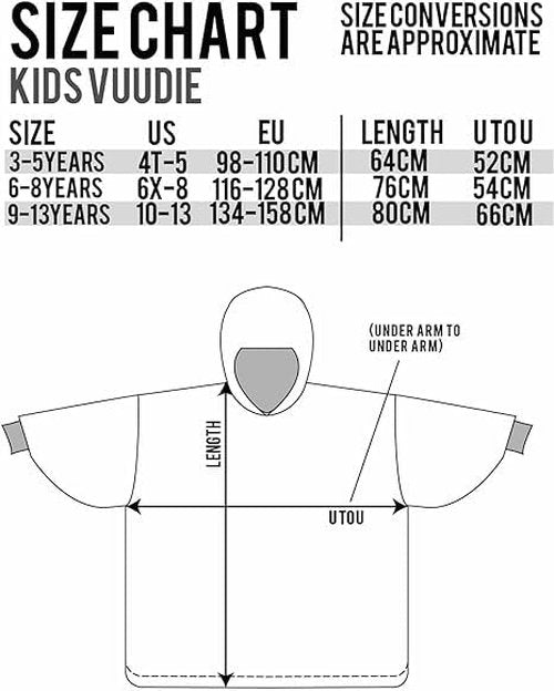 SPONGEBOB SQUAREPANTS Kids Wearable Hooded Blanket | Boys & Girls Yellow All Over Print Fleece Hoodie | Cozy Loungewear