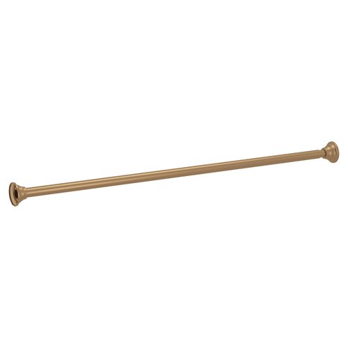 Moen Bronzed Gold 44-72-Inch Adjustable Tension Mounted Straight Shower Curtain Rod for Bathroom, No Drilling Needed, TR1000BZG