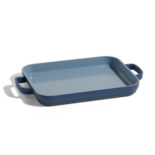 Our Place Mini Griddle Pan | 9" (2 Qt) Nonstick Ceramic Griddle Pan for Stovetop & Oven | PFAS-Free, Oven-Safe up to 450°F, Easy-Grip Handles | Blue Salt