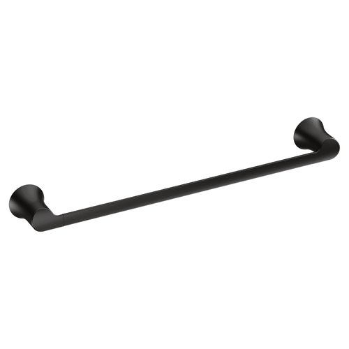 Moen YB0218BL Doux 18-Inch Single -Towel Bar, Matte Black