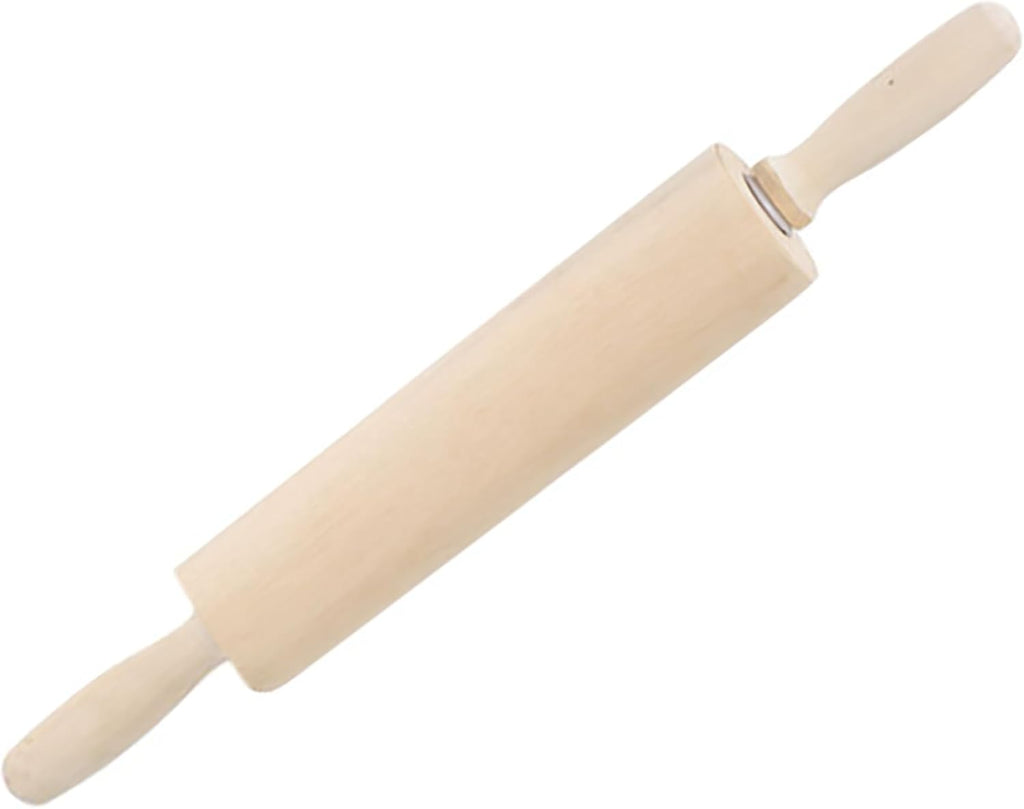 Skiennix 13.8 Inch Wooden Rolling Pin - Perfect for Baking Bread, Pizza, Cookies, and Noodles