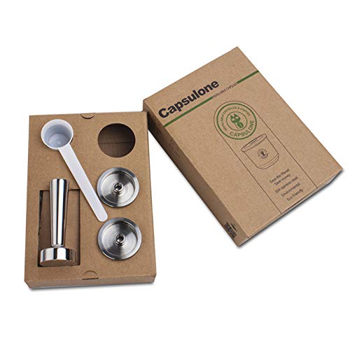 CAPSULONE refillable coffee capsule reusable filter capsule pod fit for illy X1 X7 X9 Y1 Y3 Y5 Y9 machine 2capsule+1tamper
