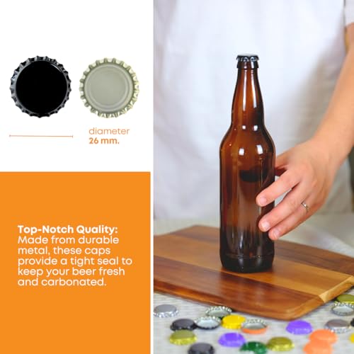 FastRack Amber Beer Bottles 12oz (Pack of 96) | Longneck Glass Beer Bottles with Pry-off Crown Finish for Home Brewing Mead, Cider & Kombucha | Durable Brewing Bottle & Bottling Kit