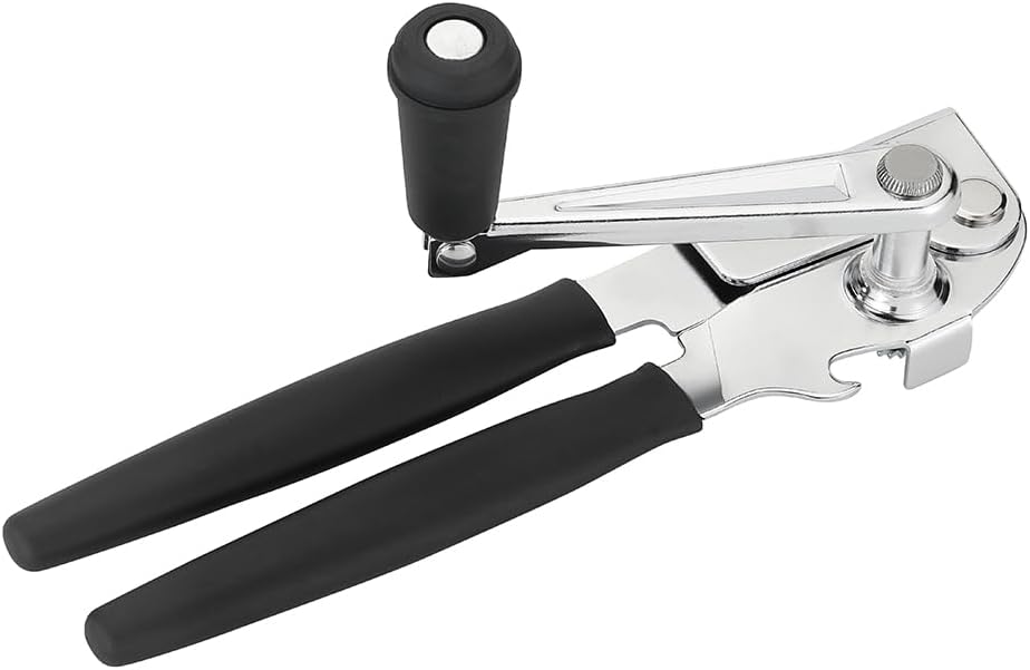 Skiennix Manual Can Opener - Ergonomic Heavy-Duty Design with Soft Handles for Easy Use
