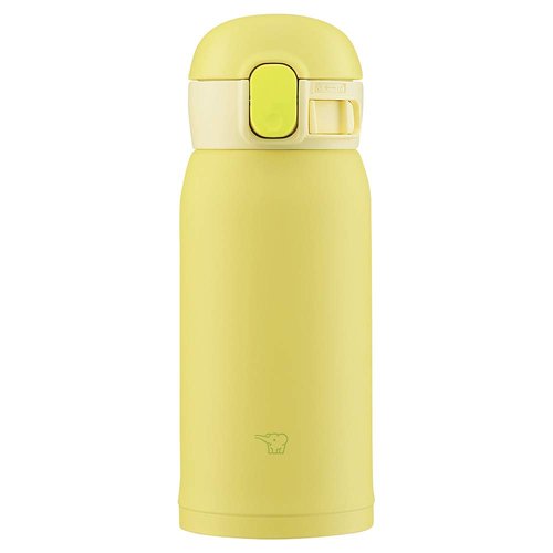 Zojirushi SM-WA36-YA Water Bottle, One-Touch Stainless Steel Mug, Seamless 0.36L Lemon