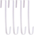 Wreath Hanger - Durable Steel Over The Door Hook for Front Door | White Finish, 4