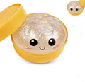 Skiennix Glitter Dumpling Squishy Toy - Stress Relief Sensory Squeeze Toy (White)