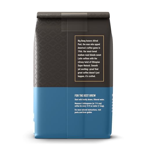 Peet's Coffee Medium Roast Ground Coffee - 100% Arabica Beans | Big Bang 18 Ounce Bag