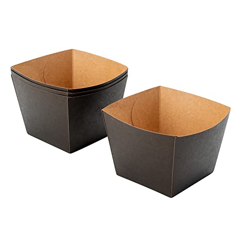 Restaurantware-Bio Tek 4.3 x 3.2 Inch Snack Boxes, 200 Disposable French Fry Boxes - PE Lining, Hot And Cold Friendly, Paper Party Food Box, Stackable