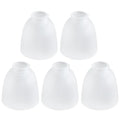 Eietonte 5 Pack White Frosted Glass Shade Replacements, Ceiling Fan Light Covers Glass Globes Lampshades for Chandelier, 4.92"High, 4.72"Diameter, 1.65 "Fitter, Bell Shaped Glass Shades for Vanity