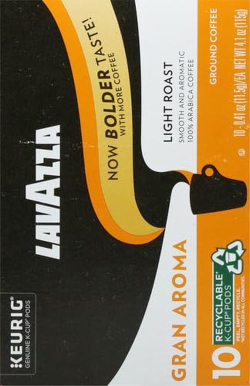 Lavazza Gran Aroma Single-Serve Coffee K-Cup® Pods for Keurig Brewer, Light Roast, 10-Count Boxes