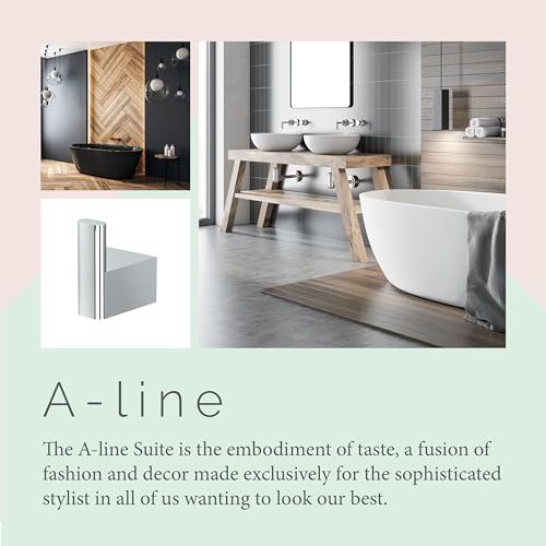 Gatco 5655 A Line Single Robe Hook, Wall Mounted Hook for Bathroom Towels & Robes, Chrome