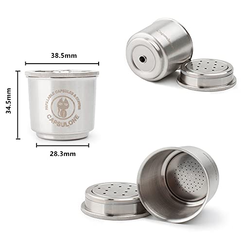 CAPSULONE refillable coffee capsule reusable filter capsule pod fit for illy X1 X7 X9 Y1 Y3 Y5 Y9 machine 2capsule+1tamper