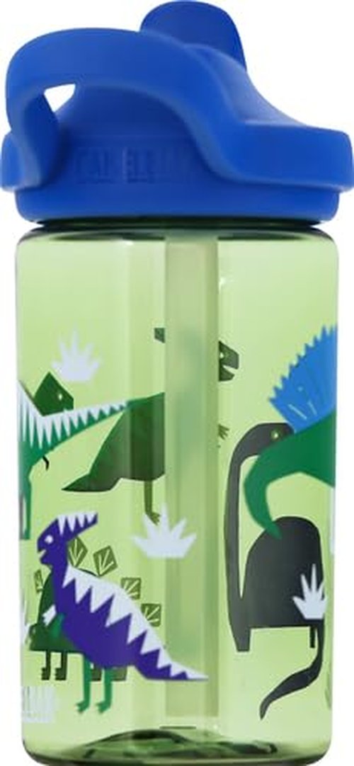 CamelBak Eddy+ Kids Bite Valve Straw Tritan Renew Water Bottle Green, 14oz