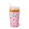 Swig Life Medium Iced Cup Coolie, Standard 22oz Iced Coffee Cup Insulator Sleeve with Handle, Neoprene Insulated Coolie Keeps Drinks Cold (Sweethearts)