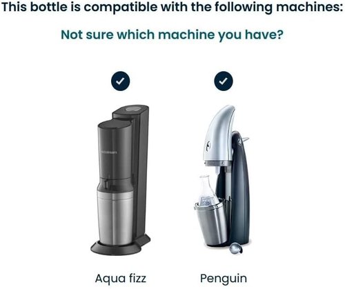 sodastream - Carbonating Carafe for Aqua Fizz machines | Eco-Friendly Reusable Glass Bottle | Keeps Sparkling Water Fresh | Dishwasher Safe | 24 Fl Oz | NOT compatible with other machines