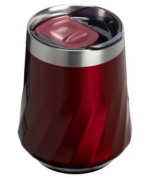 STANLEY Reserve Wine Tumbler | 11 oz Stainless Steel Travel Mug For Wine, Cocktails, Soda | Keeps Drinks Cold for Hours | BPA-Free | Garnet Shine