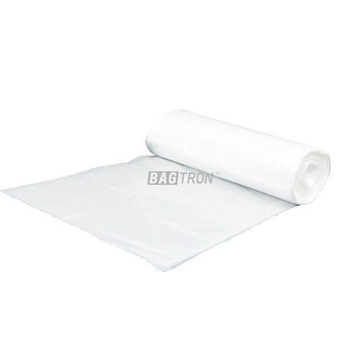 Bagtron 12-16 Gallon Trash Bags, 8 Micron High Density Garbage Can Liners Bulk, 24" x 33", Natural Clear, 1000 Count