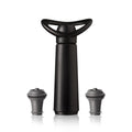 Vacu Vin Wine Saver Concerto – Premium Wine Preserver Vacuum Pump with 2 Stoppers – Made in the Netherlands – Airtight Seal Keeps Red or White Wine Fresh up to 10 Days – Click Indicator – Black