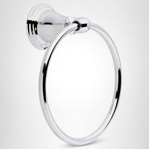 Delta Windemere (1-Pack) Hand Towel Holder Polished Chrome Towel Racks for Bathroom Wall Round Towel Ring Holder for Bath Towel Hanger for Kitchen, Bathroom Accessories 70046