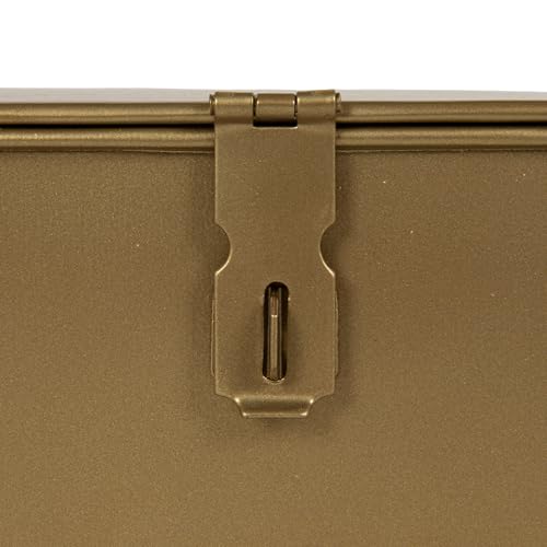 Creative Co-Op Decorative Metal Boxes with Gold Finish (Set of 3 Sizes)