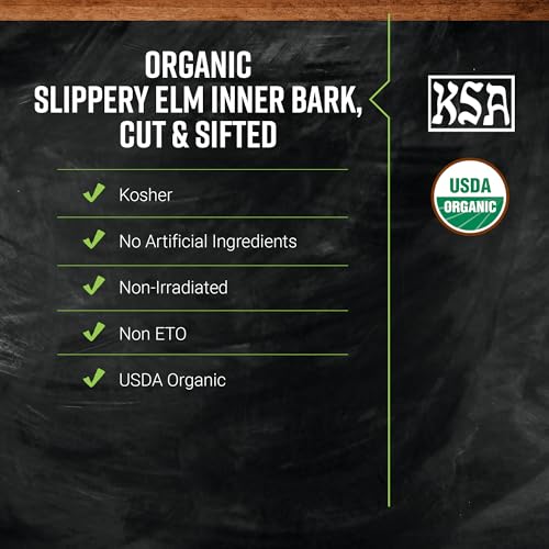 Frontier Bulk Slippery Elm Inner Bark C/S, Organic, 16 Ounce