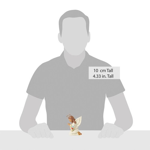 Enesco Jim Shore Heartwood Creek Kneeling Praying Angel Miniature Figurine- Stone Resin Hand Crafted Collectible Angel Figurines Home Decor Statue, 4.33 Inch