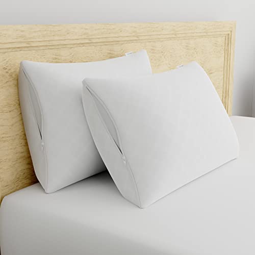 Set of 2 Standard/Queen AllerEase Pillow Protectors - Temperature Balancing, Allergist Recommended - Premium Breathable, Zippered Protectors