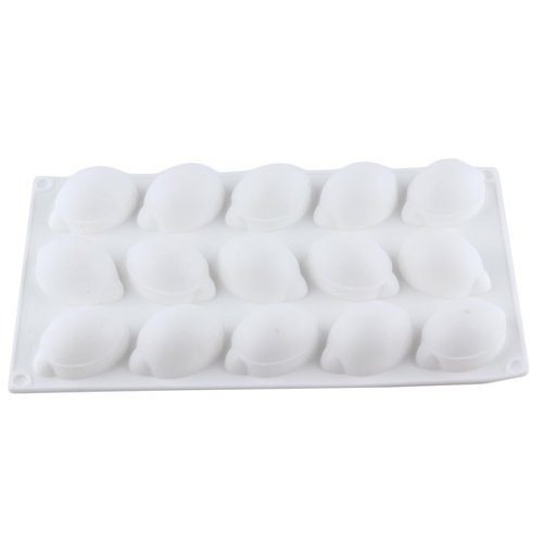 YIMINGMOLD 15 Cavity Lemons Silicone Chocolate Molds Lemon Mold For Chocolate Baking Mousse Cake