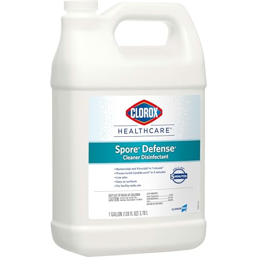 Clorox Healthcare Spore Defense Cleaner Disinfectant, Closed System Refill Bottle, 128 Fluid Ounces (Package May Vary)
