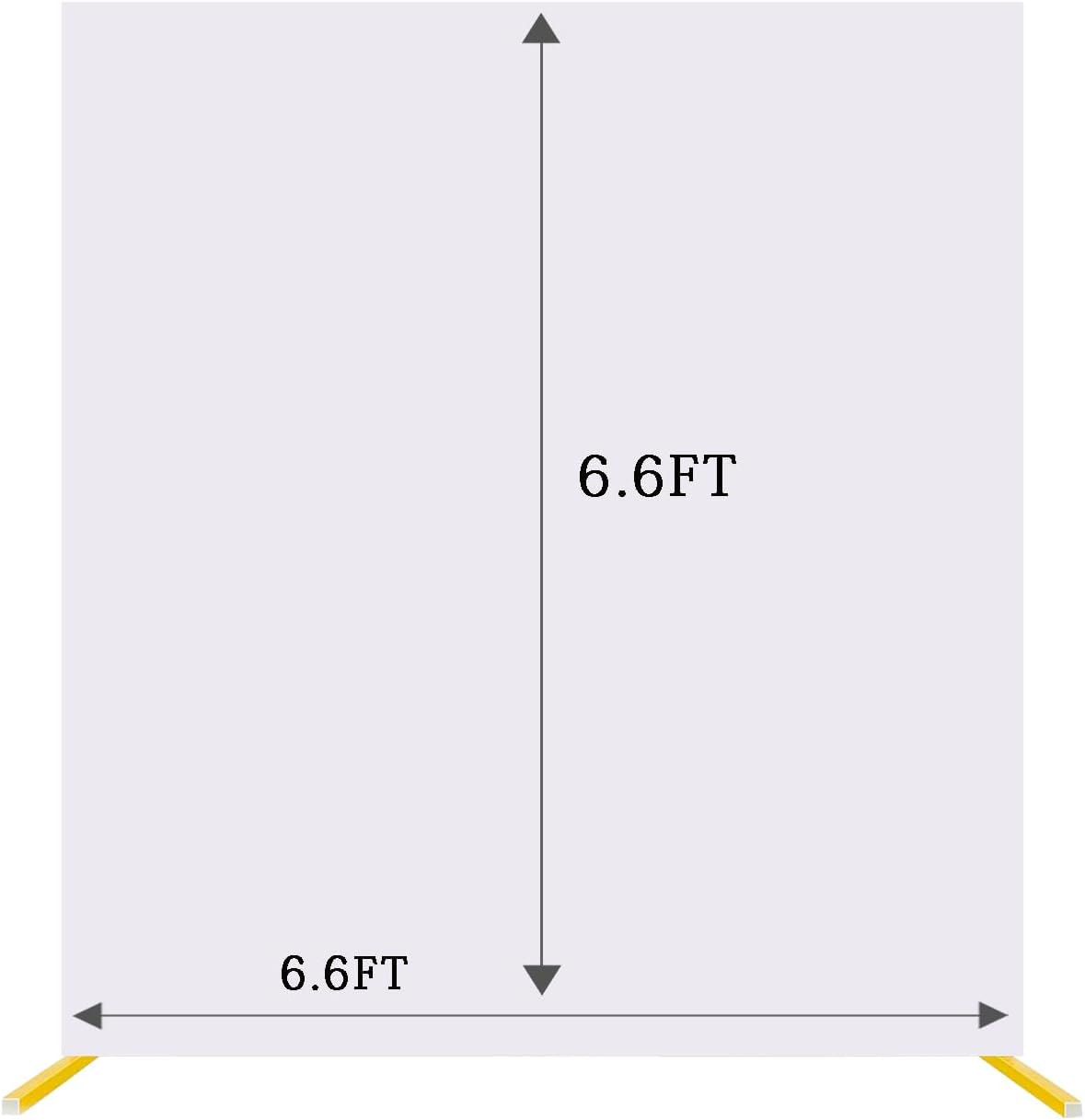 White Square Backdrop Cover by [Brand Name] - 6.6 x 6.6 FT Spandex Rectangle for Weddings & Events