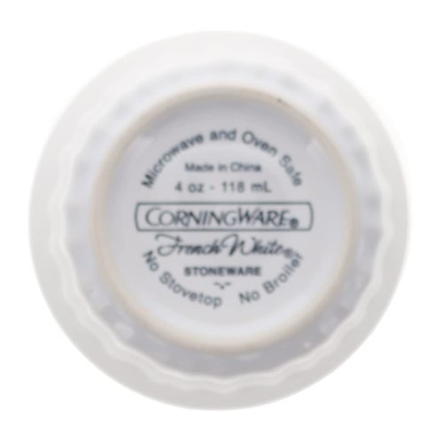 Corningware RS4 4oz/118mL Round French White Ramekins Bowl - 4-Pack