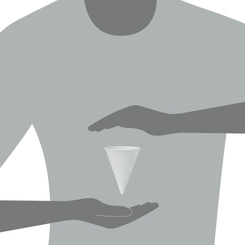 Solo 42R-2050 4.25 oz White Paper Cone Cups (Case of 5000)